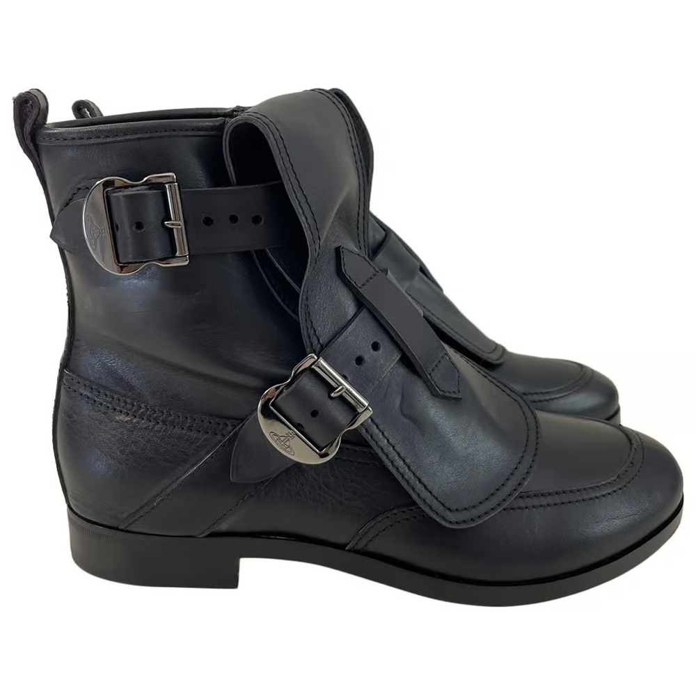 Vivienne Westwood Black Leather Seditionaries boots in New Condition